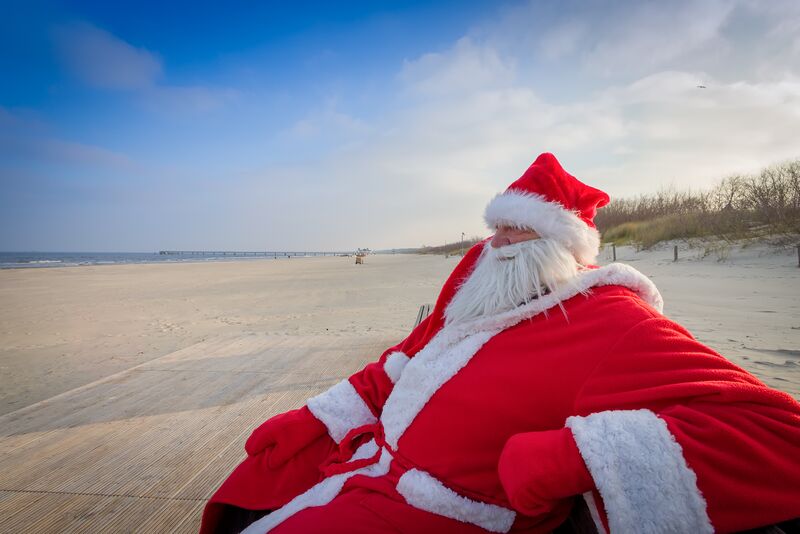 Selbst der Weihnachtsmann genießt hier die endlose Weite